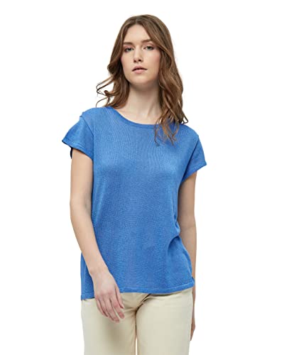 Minus Damska koszulka z dzianiny Carlina, Regatta Blue Lurex, S, Regatta Blue Lurex, S
