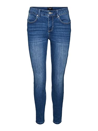VERO MODA Damskie spodnie dżinsowe Vmsela Lr Slim Shape Blue Denim, Medium Blue Denim/Szczegóły: vi3316, 32W / 30L