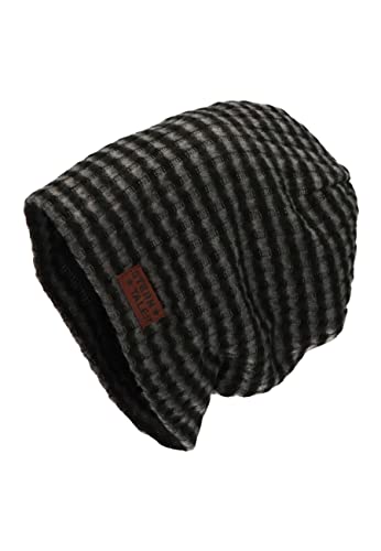 Sterntaler Chłopięca czapka typu beanie w paski, czarna, 53