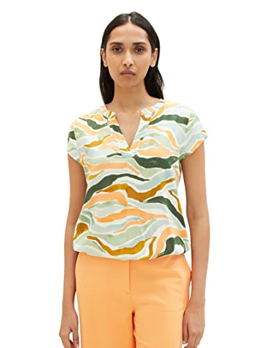 TOM TAILOR Damski Bluzka 1035245, 31122 - Colorful Wavy Design, 44