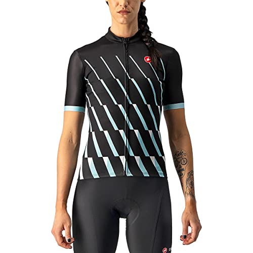 CASTELLI Damska bluza Pendio Jersey, Light Black/Sky Light/White, XL