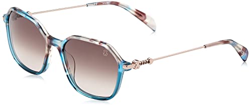 Tous Damskie okulary przeciwsłoneczne Stob42, Shiny Havana + lazurowy błękit, 70, Shiny Havana + lazurowy błękit