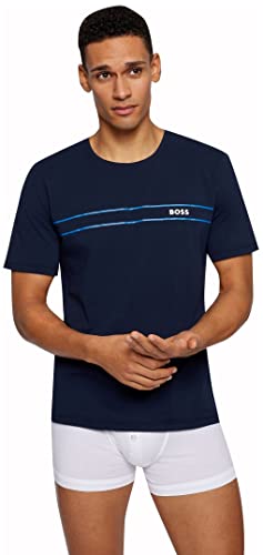 BOSS Męski t-shirt miejski RN, ciemnoniebieski 403, S