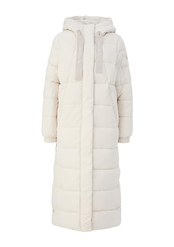 s.Oliver Sales GmbH & Co. KG/s.Oliver Damski pikowany płaszcz z kapturem, biały, L