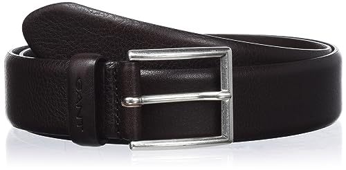 GANT Unisex Classic Leather Belt pasek, Rich Brown, standardowy, brązowy (Rich Brown), jeden rozmiar