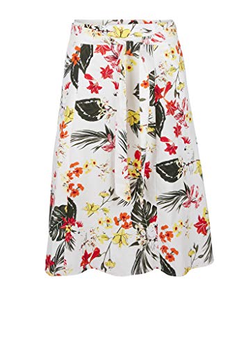 s.Oliver Damska spódnica rockowa, Kremowe kwiaty, 46 PL