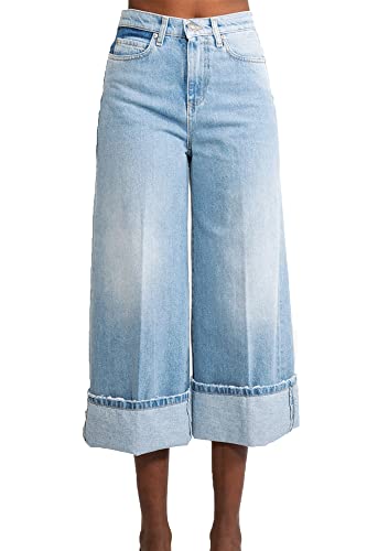 PINKO Damskie spodnie Pamela 2 Palazzo PJ626 Denim V, F14_Ombra BLU, 25