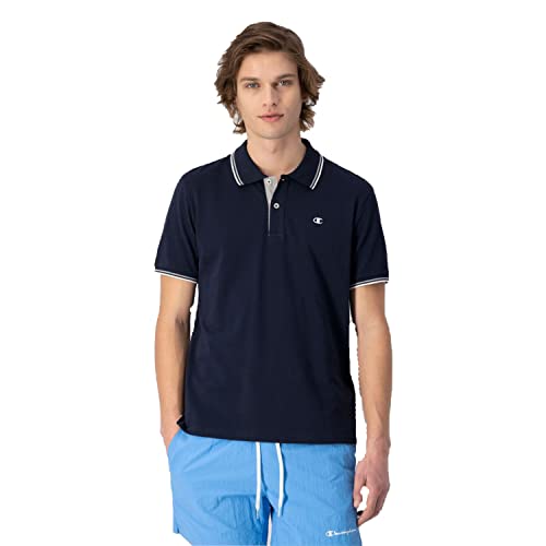 Champion Męska koszulka polo Legacy Light Cotton Pique C-Logo, granatowy, S