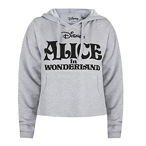 Disney Damska bluza z kapturem z logo Alice, szary, 36