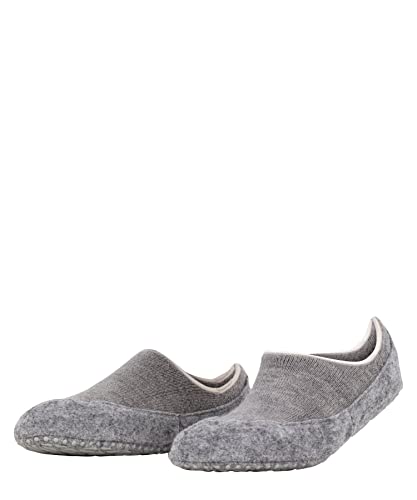 FALKE Kobiety Kapcie Cosyshoe Invisible W HP Wełna Merynosa z wypustkami na podeszwie 1 Para, Szary (Light Grey 3400), 39-40