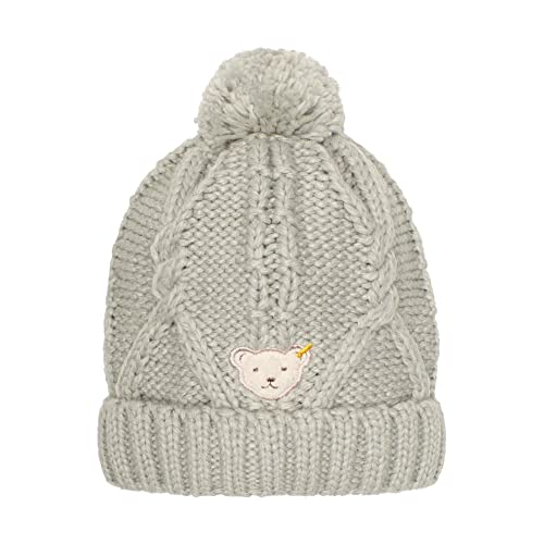 Steiff Boy's Classic czapka beanie, Soft Grey Melange, 53