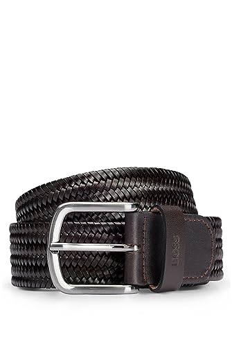 BOSS Męski pasek Sash-EL-Wn_Sz35 Belt, Dark Brown202, 105, Dark Brown202