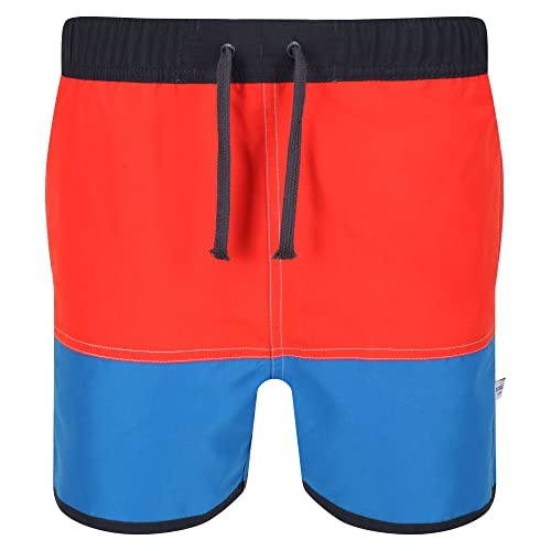 Regatta Sergio spodnie kąpielowe dla dorosłych, unisex, Ognisty Red/Imperial Blue/India Grey, 14 jaar