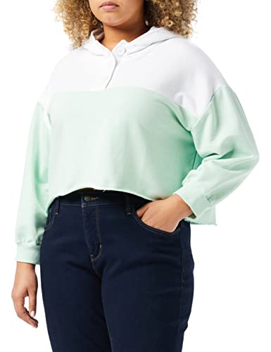 LTB Jeans Damska bluza z kapturem Ziyifo, White Moonlight Jade Block 12839, XS