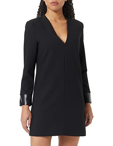 Sisley Damska sukienka 4OLVLV026, czarna 100, 44