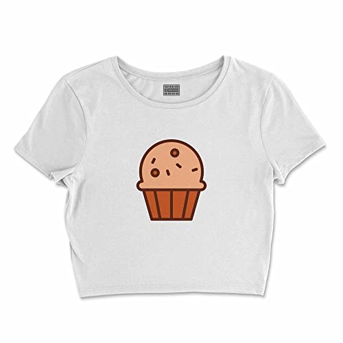 Bona Basics, Damski T-shirt basic, z nadrukiem cyfrowym, 100 bawełny, biały, swobodny, damski top, rozmiar: XL, biały, XL