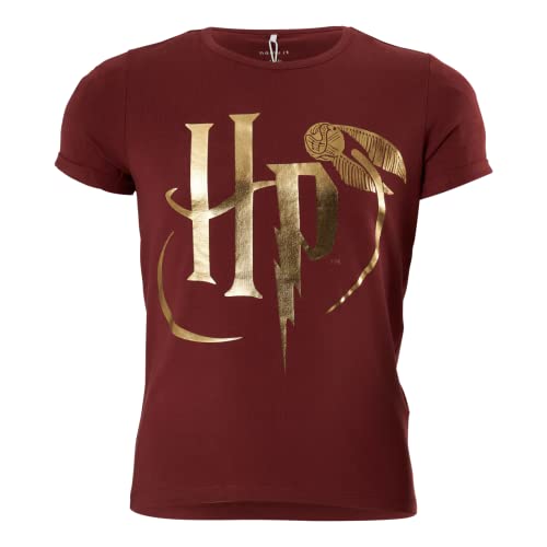 NAME IT Koszulka dziewczęca Nkfharrypotter Axa Ss Top Wab, Spiced Apple., 122/128 cm