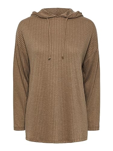 PIECES Damska bluza z kapturem PCMOLLY LS Noos, Fossil, XS
