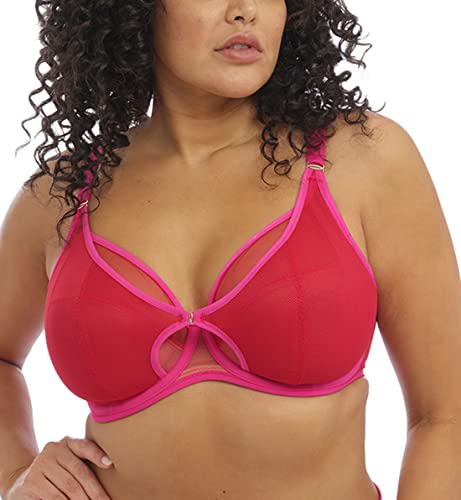 Elomi Damski biustonosz typu plunge Kintai z fiszbinami, Cha Cha, 34HH US, Cha Cha, 75M