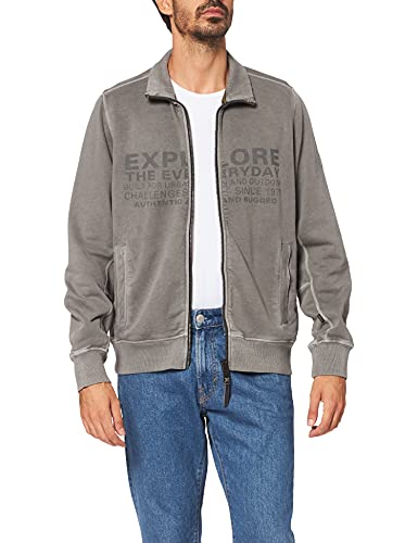 camel active Sweter kardigan męski, steingrau, 6XL