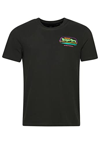 Superdry Koszulka męska z nadrukiem, Washed Black, M