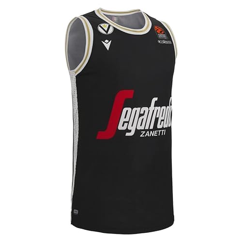 Macron Unisex Virtus M22/23 Gara Home Europa Sr Tanktop, czarny, L, czarny, L