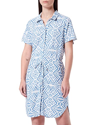 ONLY Sukienka damska, Cloud Dancer/Aop: graphic Denim, 34