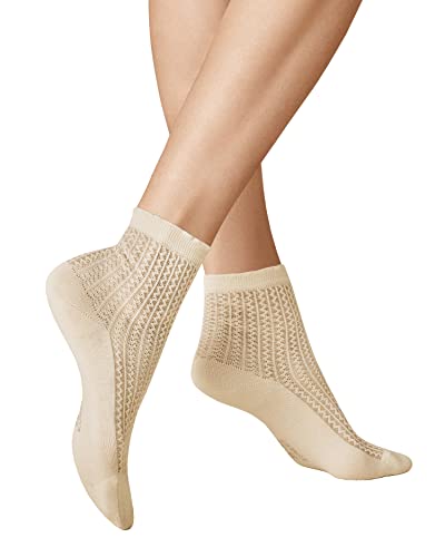 KUNERT Damskie skarpety Zigzag Stripe SOD, wanilia, 39/42, Vanilla