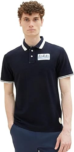 TOM TAILOR Męska koszulka polo, 1036340, 10668-Sky Captain Blue, XXL, 10668 - Sky Captain Blue, XXL