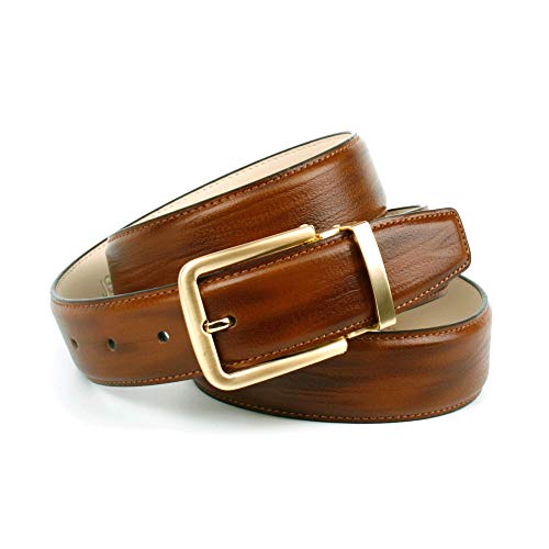 Anthoni Crown Pasek męski, brązowy (Cognac 030), 90|#90|#674 (Producent rozmiar:90)