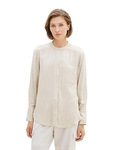 TOM TAILOR Bluzka damska, 32398 - Clouds Grey Melange, 42