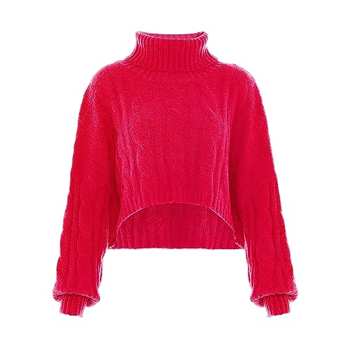myMo Damska koszulka z golfem Twist z krótkim rękawem akrylowa różowa rozmiar XL/XXL, Rosa, XL