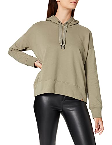 camel active Damska bluza z kapturem z bawełny, Light Khaki, XS