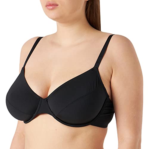 ESPRIT Biustonosz bez podszewki z mikrofibry, czarny, 75C