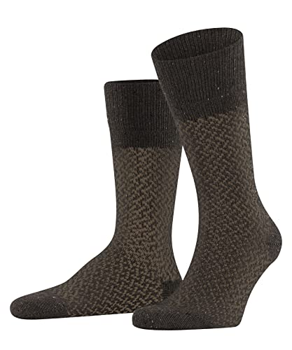 ESPRIT Męski Twill Boot Zrównoważona bawełna biologiczna półwysoka z wzorem w paski 1 para skarpet, brązowy (Buckeye Mel. 5046), 43-46