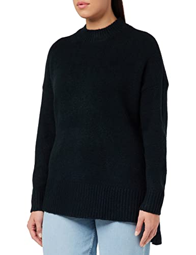 VERO MODA Damski sweter z dzianiny VMLEFILE Oversize Boxy Blouse GA NOOS, czarny, XS