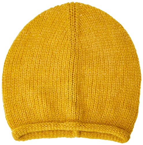 United Colors of Benetton Damska czapka z dzianiny 1268da00a zestaw akcesoriów zimowych, musztardowa żółta 89U, jeden rozmiar