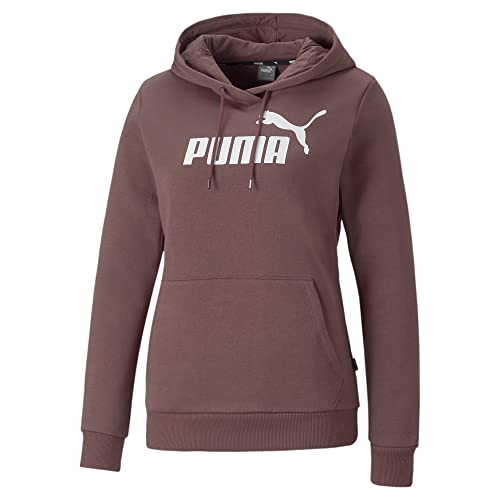 PUMA Damska bluza z kapturem ESS logo FL (S) bluza, fioletowa (Dusty Plum), XS, Fioletowy (Dusty Plum), XS