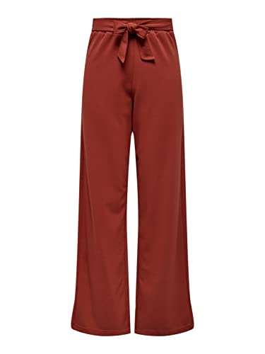 Bestseller A/S Damskie spodnie ONLPOPTRASH-Zoya Life Belt STR Pant PNT, Cinnabar, MW / 32L, cinnabar, (M) W / 32L