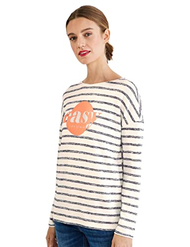 Street One Damska koszulka w paski, Off White, 44