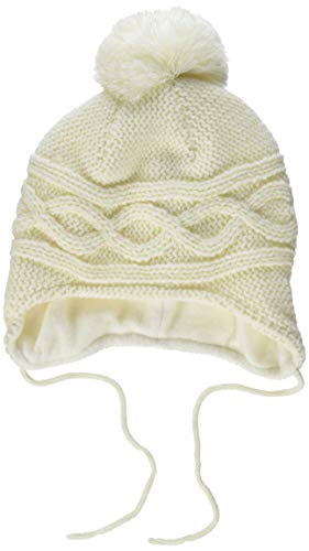 Sterntaler Strickmütze Czapka na słuchawki dla dzieci i dziewcząt, ecru, 41