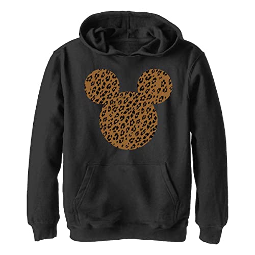Disney Chłopięca bluza z kapturem Myszka Geparda, Czarny, S