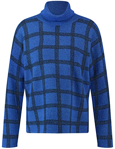 GERRY WEBER Edition Damski sweter 770556-44708, niebieski/czarny nadruk, 34