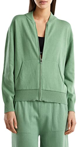 United Colors of Benetton Damski koreański dżersej, M/L 1294d500s, kardigan, jasnozielony, 2k7, L, Jasnozielony 2k7, L
