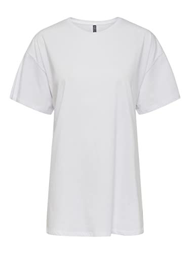 bestseller a/s Damska koszulka PCRINA SS Oversized Tee NOOS BC T-shirt, jasny biały, S