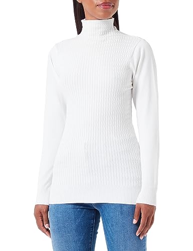 TILDEN Damski sweter z golfem 39431291, wełniany biały, M/L, biały (wollweiss), M-L