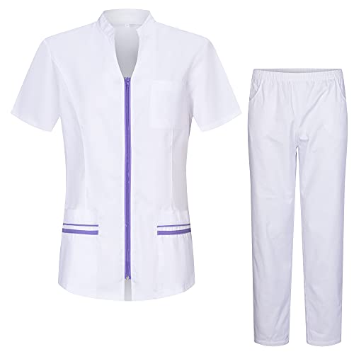 MISEMIYA Damska koszula Cojuntos Uniformes Sanitarios Camisa Y Pantalón medyczna wsuwana, bez, XL