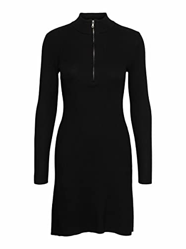 VERO MODA Sukienka damska VMWILLOW z zamkiem błyskawicznym LCS EXC, czarna, XL