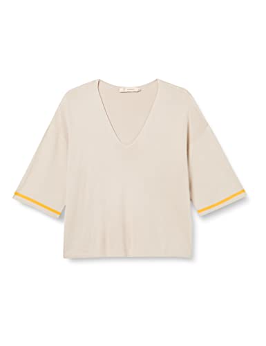 Peppercorn Damski sweter z szerokimi rękawami Tana, szary w paski, M, Pióro szary pasek, M