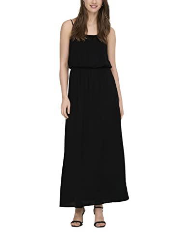 ONLY Women's Onlnova Life Strap Maxi Dress SOLID PTM sukienka maxi, czarna, 34, czarny, 34